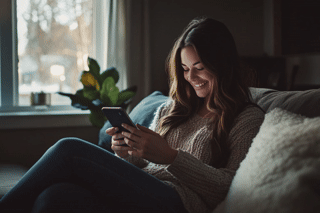 Customer applying online for auto financing